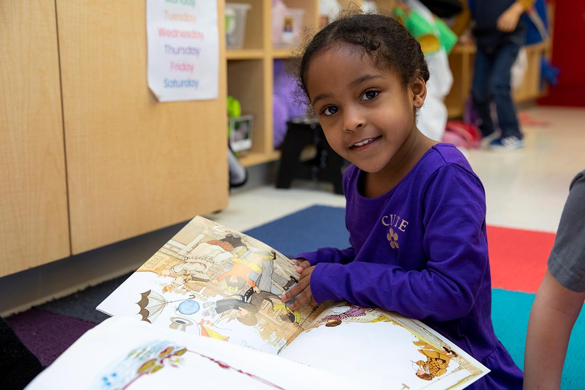 e3 school child reading